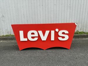 1円スタート☆Levi's ストアディスプレイ/看板/店舗什器/当時物/販促用/ヴィンテージ/リーバイス/サイン