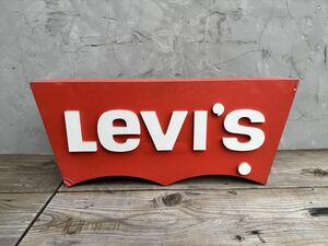 1円スタート☆Levi's ストアディスプレイ/看板/店舗什器/当時物/販促用/ヴィンテージ/リーバイス/サイン/