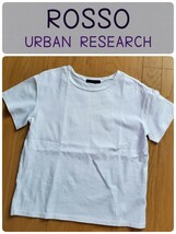 送料無料★ROSSO URBAN RESEARCH ロッソアーバンリサーチ コットン クルーネックTシャツ 白 フリーサイズ 丸首_画像1