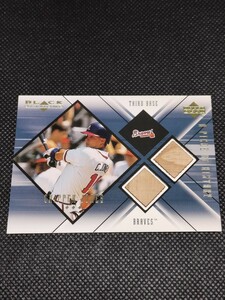 1999 UD BLACK DIAMOND PIECE OF HISTORY BAT CHIPPER JONES チッパー・ジョーンズ ダブル