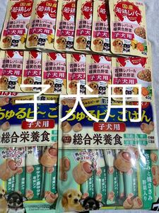 「即決1450円」いなば　子犬用　若鶏レバー＆緑黄色野菜　40g×12個　ちゅるビーごはん　10g 7本入×2袋　パウチ　レトルト　ちゅるビ〜