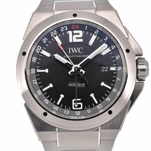 IWC IWC SCHAFFHAUSEN IW324402 インヂュニア デュアルタイム GMT デイト 自動巻き メンズ 美品 内箱・保証書付き J#127904