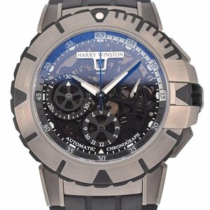 ハリーウィンストン HARRY WINSTON OCSACH44ZZ001 オーシャン スポーツ クロノグラフ 自動巻き メンズ 美品 K#128716