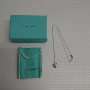 N★1円〜中古品 TIFFANY Co ティファニー ネックレス ハート 925刻印 SV925 シルバー ペンダント Silver