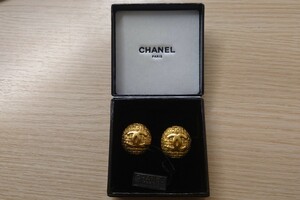 N★1円〜中古品 CHANEL シャネル ヴィンテージ イヤリング 29 ココマーク ゴールド 箱付