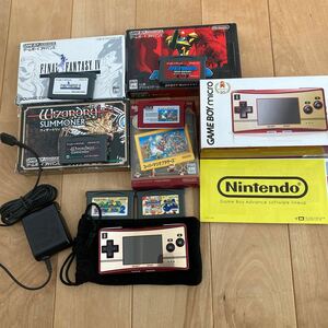 任天堂　GAMEBOY micro ゲームボーイミクロ　Happy Mario20th本体＋ソフト6点　used品