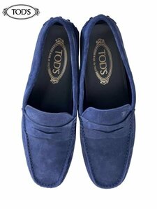 TK 新品近 トッズ TOD’S 『上品な雰囲気のネイビースエード』 ローファー ドライビングシューズ 8 メンズ レザーシューズ