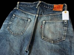 ２1/初期 DENIMEドゥニーム デニム ボタンフライ XX ジーンズ 赤耳 セルビッチ レプリカ 日本製 アタリ革パッチ　w34くらい