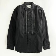 ○ 13A25 フランス製 COMME des GARCONS SHIRT コムデギャルソンシャツ 長袖シャツ ドレスシャツ M ブラック×ホワイト コットン メンズ_画像1