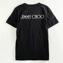 ◯1a31 JIMMY CHOO ジミーチュウ ロゴプリント 半袖Tシャツ M ブラック カットソー Tee イタリア製 春夏 レディース_画像2