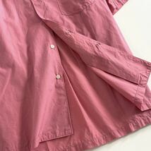 ◯1a31 COMME des GARCONS SHIRT コムデギャルソンシャツ オープンカラービッグシャツ M ピンク フランス製 半袖 オーバーサイズ_画像4