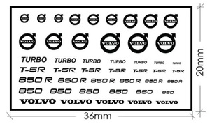 ◆◇ZoomOn Model【ZD016】1/24＆1/43 ボルボ ロゴ メタルステッカー◇◆　