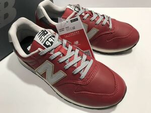 新品!! 定番 new balance ニューバランス スニーカー CM996RK2 RED 赤 レザー US 5.5 D / 23.5cm 996 箱付き 正規品