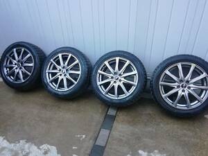 売切・7分山・ 5H 100 17×7J +48 ・アルミホイール タイヤ 215/50R17 4本　ダンロップ　WINTER MAXX