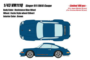 【●カタログ】　VISION 1/43 シンガー 911 (964) レジスタンスブルー 完成品ミニカー VM111Q 送料無料 新品