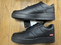 ◆ NIKE SUPREME AIR FORCE 1 BLACK / BLACK 26.0 cm US 8 CU9225-001 ナイキ エアフォース I 1 シュプリーム 黒 新品未使用_画像5