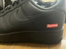 ◆ NIKE SUPREME AIR FORCE 1 BLACK / BLACK 26.0 cm US 8 CU9225-001 ナイキ エアフォース I 1 シュプリーム 黒 新品未使用_画像3