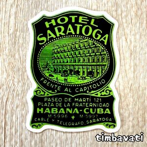 新品【キューバ】 サラトガ ホテル　ハバナ　ステッカー　2348