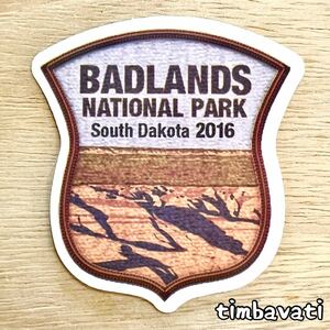 新品【アメリカ】バッドランズ 国立公園 ステッカー　B296