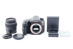 【11】美品 SONY ソニー α65 SLT-A65V DT 3.5-5.6 18-55mm SAM デジタル 一眼レフカメラ