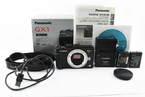 パナソニック DMC-GX1 ミラーレス デジタル カメラ ボディ ブラック シャッター回数1971 Panasonic バッテリー2個 333