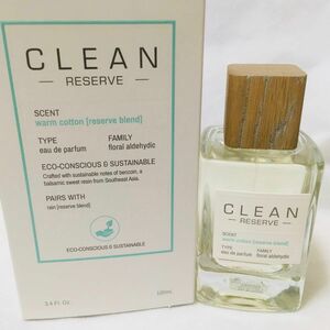 新品未使用 クリーン リザーブ ウォームコットン 100ml 香水 正規品 CLEAN-RESERVE オードパルファム