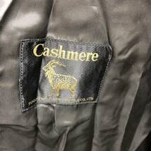 △ ｈｍ Cashmere カシミヤ ロングコート 黒 ブラック シンプル コート アウター 上着 メンズ レディース アパレル USED品 △G72492_画像4