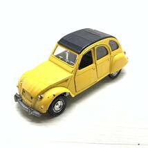 ■Citroen 2CV シトロエン Polistil S.219 ポリトイズ 黄色 イエロー ミニカー 車 自動車 イタリア製 ミラノ 玩具 ジャンク品■G41483_画像2