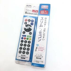 ♪未使用品 ELPA エルパ RC-TV013UD スリムリモコン TV用 国内メーカー 18社対応 映像機器 リモコン テレビ ♪K22796