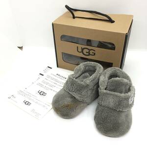 ♪UGG アグ 3274 BIXBEE ビクスビー ベビーシューズ キッズ サイズ：11 2/3 チャコールグレー 靴 スニーカー モコモコ 中古品♪K22805