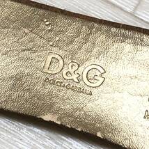 ♪D&G ドルチェ&ガッバーナ レザーベルト 80/95 MC5FM2 80842 本革 ファッション小物 服飾小物 イタリア製 ブラウン系 中古品♪C22832_画像4