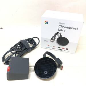 △ Google Chromecast Ultra NC2-6A5D black グーグル クロームキャスト ウルトラ ストリーミング 通電のみ確認 現状品 △K72729