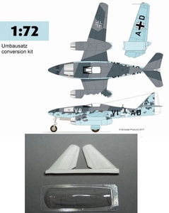 1/72 エアモデル　Me 262 V9 高速テスト機 HGⅠ用 改造パーツ