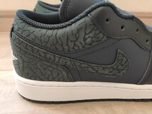 24cm NIKE AIR JORDAN 1 LOW GS BLACK ELEPHANT ナイキ エアジョーダン 1 ロー エア ジョーダン ブラック エレファント 黒 FB9908-001_画像2