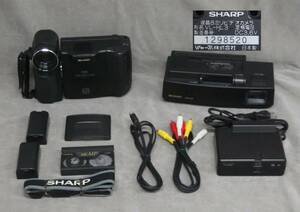 動作確認済み!! SHARP 液晶8ミリビデオカメラ VL-HL3 ビューカムステーション付き