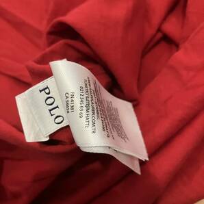 送料230円 同梱不可 中古 メンズ ポロ ラルフローレンPolo RALPH LAUREN 半袖 Tシャツ 赤 サイズL 胸刺繍ロゴ の画像7