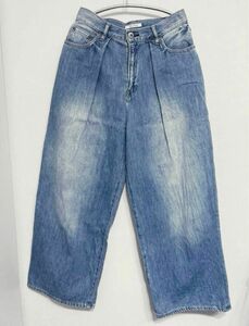 ローズバッドワイドデニムパンツ ジーンズ DENIM PANTS