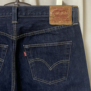 W36 00s USA製LEVIS リーバイスLVC 501XX デニムパンツ 47501-0117 アメリカ製 ビンテージ 40s復刻 09年製 ジーンズ 革パッチ 4170 濃紺 34