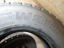 C310 バリ溝 送料無料【225/80R17.5 123/122】ブリヂストン W910 スタッドレス 2本 2022年製 約8.5分山_画像10