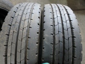 C395 約9分山 送料無料【215/70R17.5 118/116】ダンロップ SPLT50 夏タイヤ 2本 2021年製