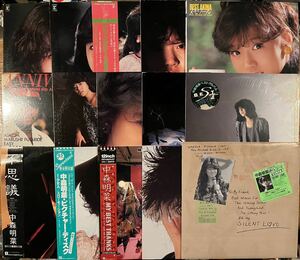 中森明菜 LP レコード 11枚 + ミニアルバム 4枚 全15枚 中古 特典付 ポートレート サイン入り 歌姫 写真 BEST プロローグ ベスト あきな