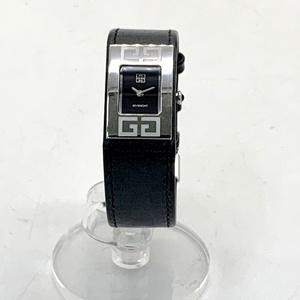 GIVENCHY наручные часы браслет часы квадратное длина длина type аналог Logo кожа женский черный / серебряный ji van si. наряд DF10568#