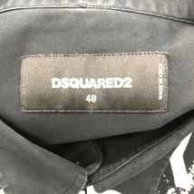 DSQUARED2 パンクプリントシャツ S74DM0214 古着 コットン カジュアル 黒 シンプル メンズ サイズ48 ディースクエアード トップス A3799◆_画像6