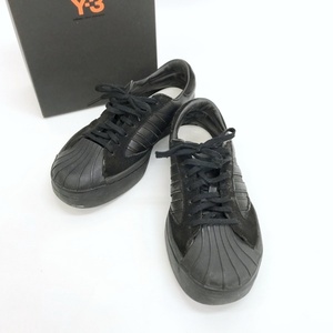 Y-3 Yohji Yamamoto adidas YOHJI STAR EH2268 ヨウジヤマモト ヨウジスター ロゴ入り レザー スニーカー 箱付き ワイスリー 靴 DF10755■