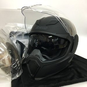 ICON AIRFLITE RUBATONE フルフェイスヘルメット 2020年製 ライトミラーシールド付き Lサイズ ブラック アイコン バイク用品 N18841H●