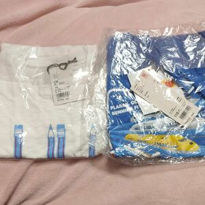 ユニクロ　プラレール柄　鉛筆柄　2枚セット　Tシャツ　110サイズ