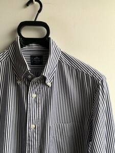 【極美品】Maker's Shirt 鎌倉 シャツ 400 MADISON メンズ 39-83 ストライプ 白×紺 日本製 ボタンダウン 鎌倉シャツ