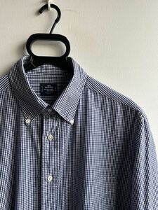 【極美品】Maker's Shirt 鎌倉 シャツ メンズ 43-87 チェック 白×紺 400MADISON ボタンダウン 日本製 鎌倉シャツ