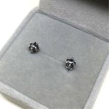 465【高純度テラヘルツ】パワーストーン一粒ピアス＊4.5mm_画像4