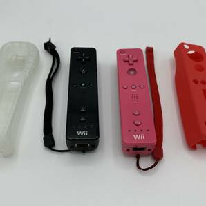 送料無料 2個セット Wii リモコン 任天堂 純正 コントローラーRVL-003 ブラック ピンク カバー付き 黒 コントローラ 